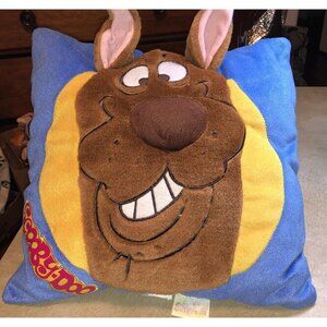 SCOOBY-DOO Plush Pillow 13" 3D Ears CARTOON NETWORK Throw Pillow VINTAGE 2001